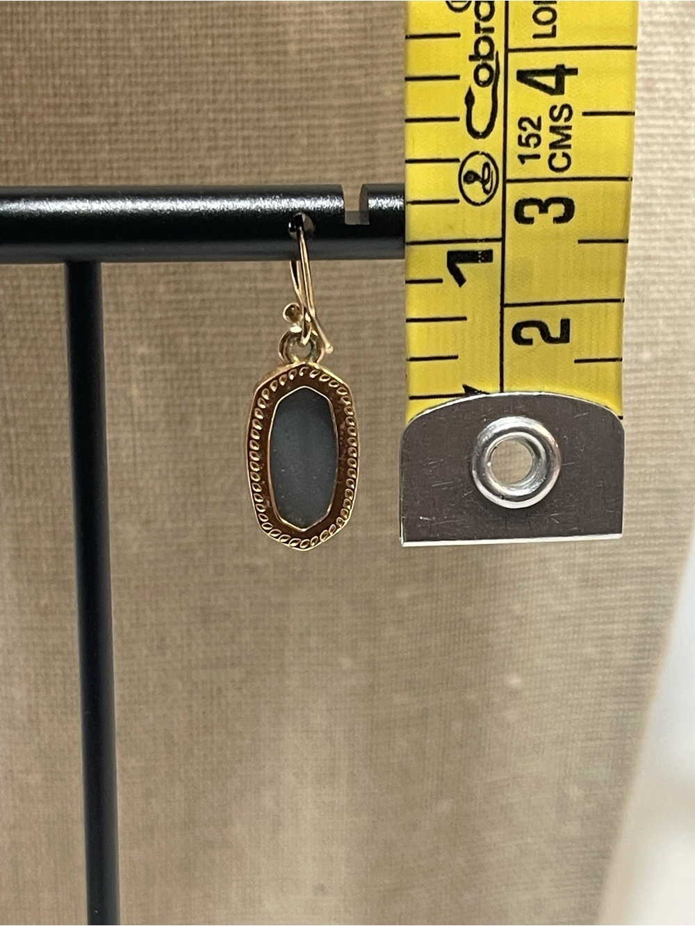Kendra Scott Rose Gold Druzy Oval Drop Earrings - Picture 7 of 7